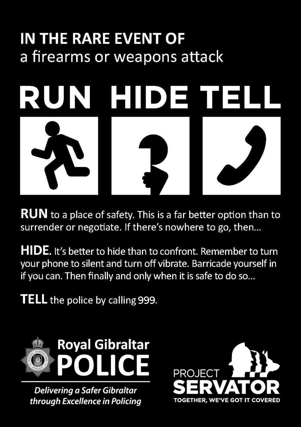RUN, HIDE & TELL RUN, HIDE & TELL